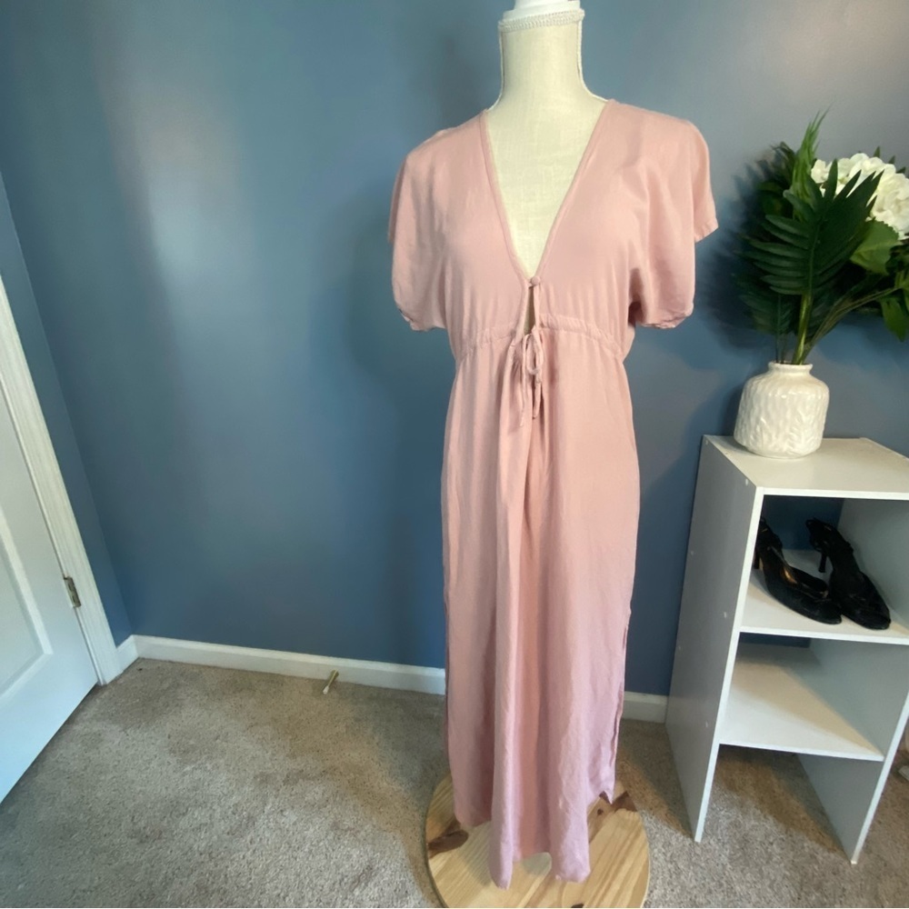 Beach Road Tulum Pink Maxi Length Swim Cover Up